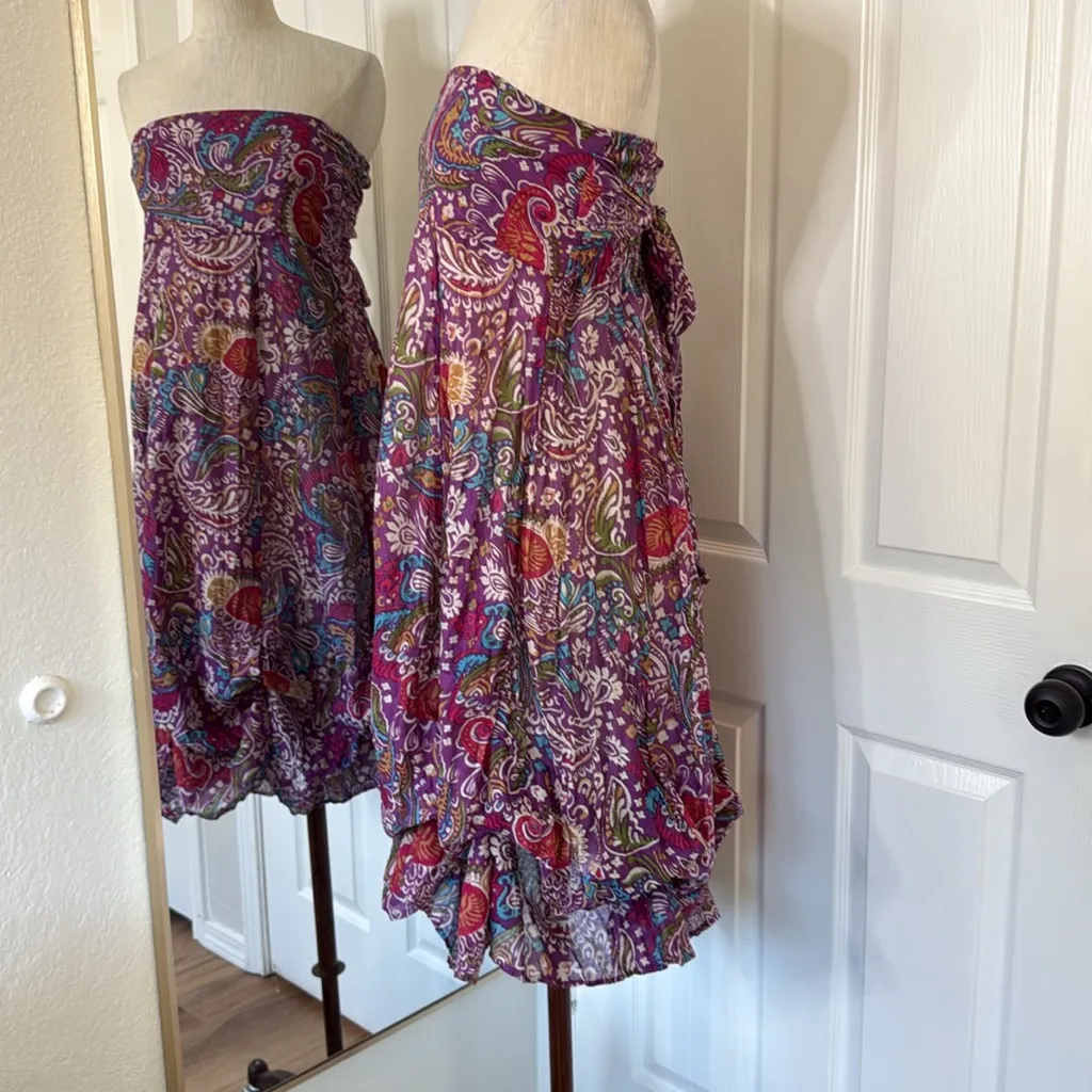 JP and Mattie y2k bohemian tube midi dress Purple Size M - Image 12