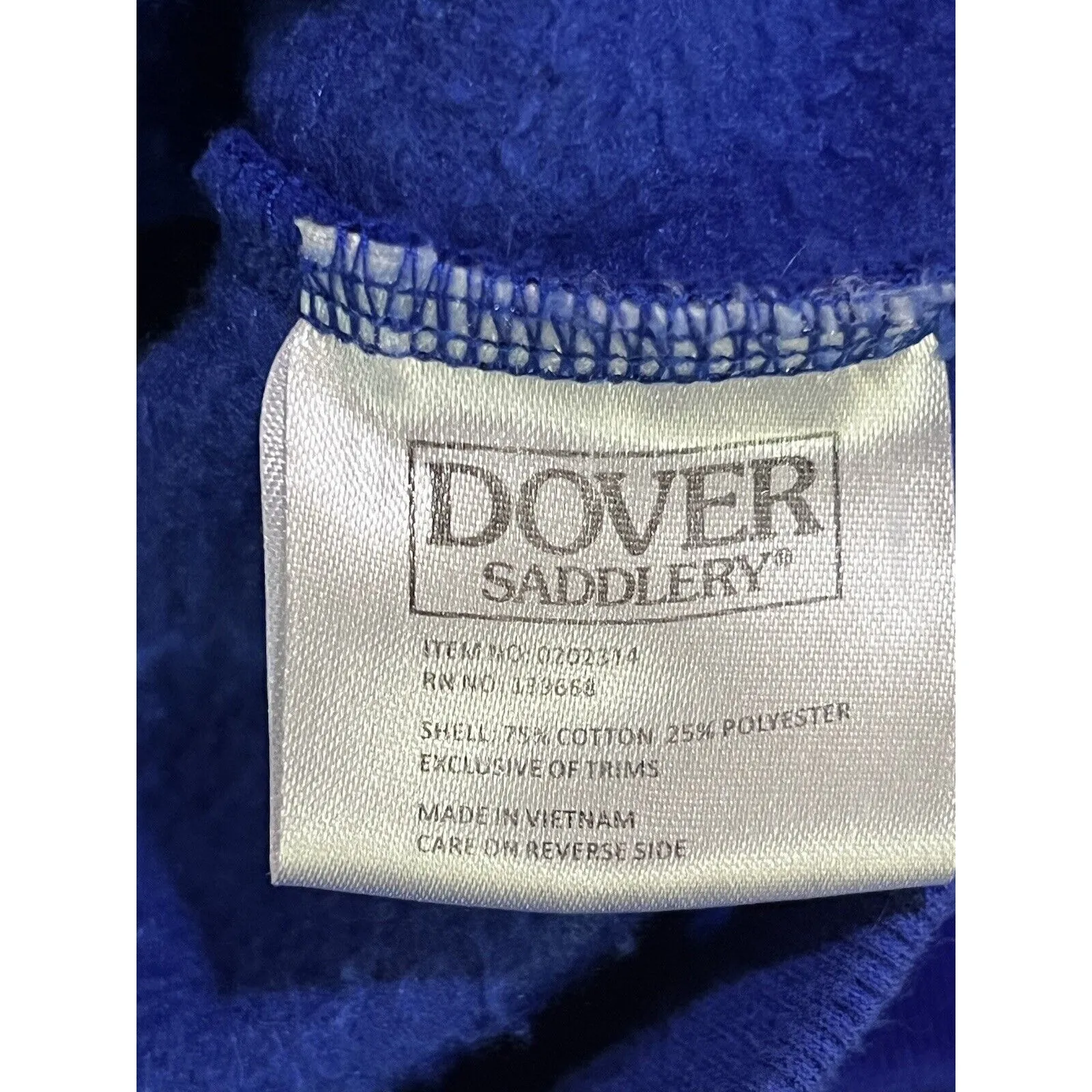 Dover Saddlery Hoodie‎ Women XS Full Zip Jacket Blue - Image 11
