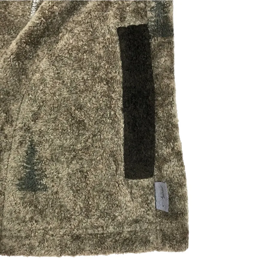 ARTISANS Vintage Soft Fleece Cardigan Women XL Olive Everyday Retro Grunge Boho Gray - Image 8