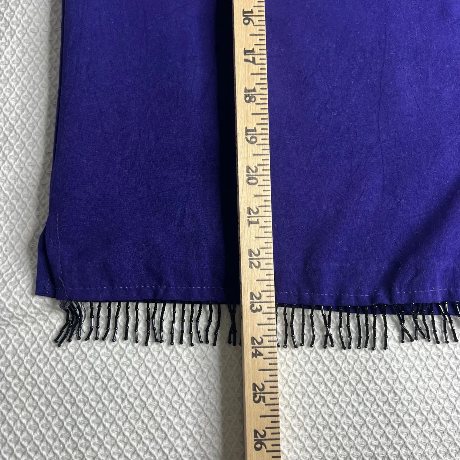 Vintage Park Avenue Womens Large Purple Sleeveless‎ Beaded Fringe Top Pants Set - Image 6