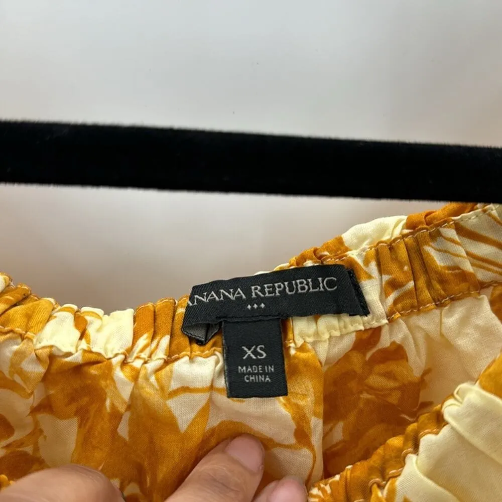 Banana Republic golden rays cropped off shoulder peasant top summer size XS - Image 4