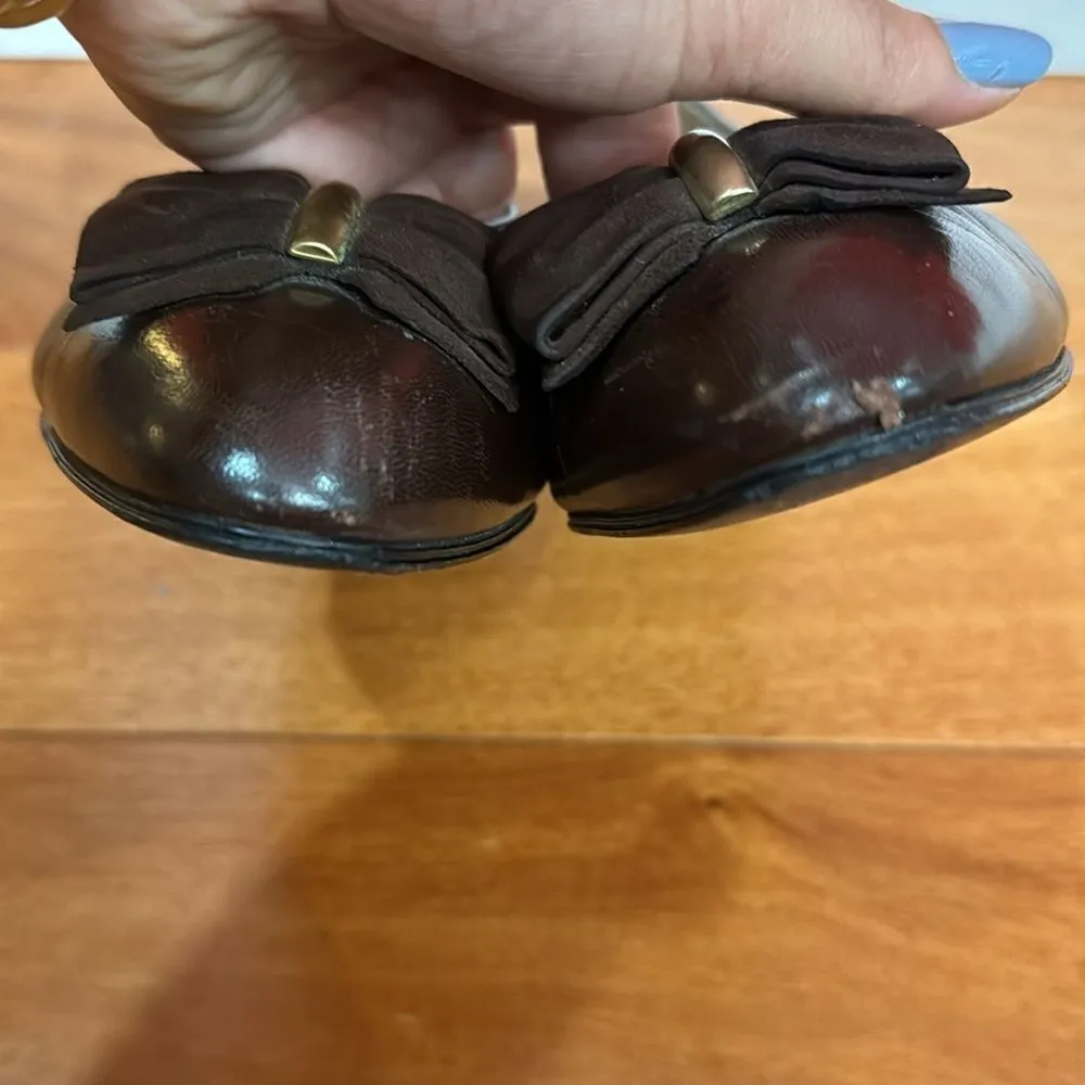 Bally Vintage Vision 7 Burgundy leather flat size 10 Red - Image 3