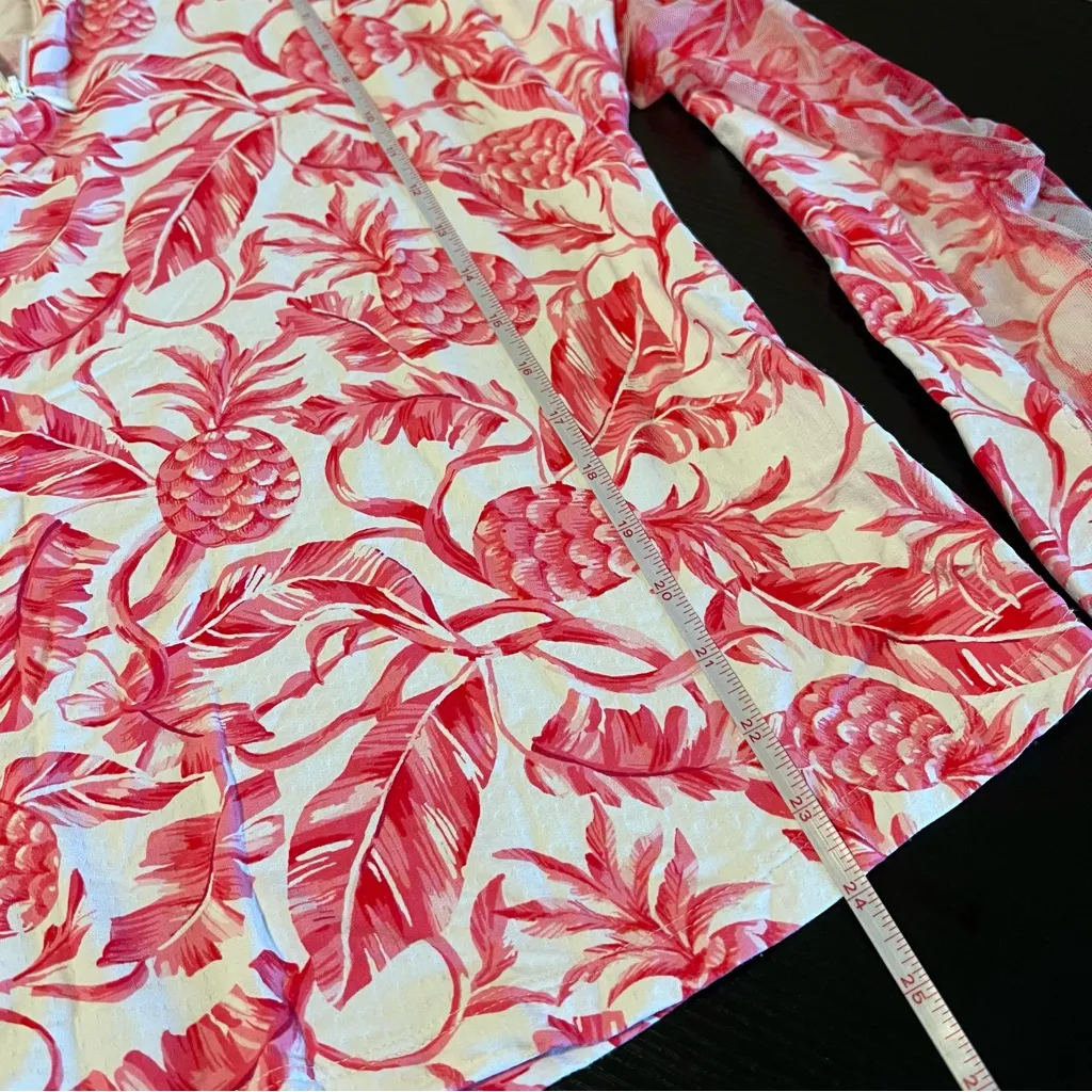 IBKUL Pink Pineapple Quarter Zip Pullover Women’s XL Arm Vent - Image 11