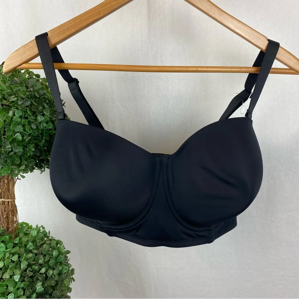 HSIA Black Underwire Contour Cup Convertible Strap Bra NEW 34H Size undefined - Image 2