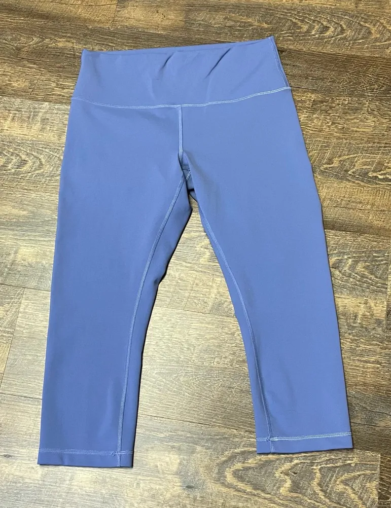 Lululemon Wunder Train High-Rise Crop 21" Water Drop Blue Leggings Pants Tight - Image 1