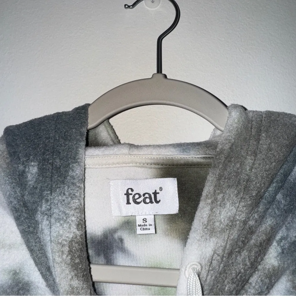 Feat. Comfy Blanketblend Green Tie dye Tapered Sweatshirt Sweatpants Small SET Blue - Image 3