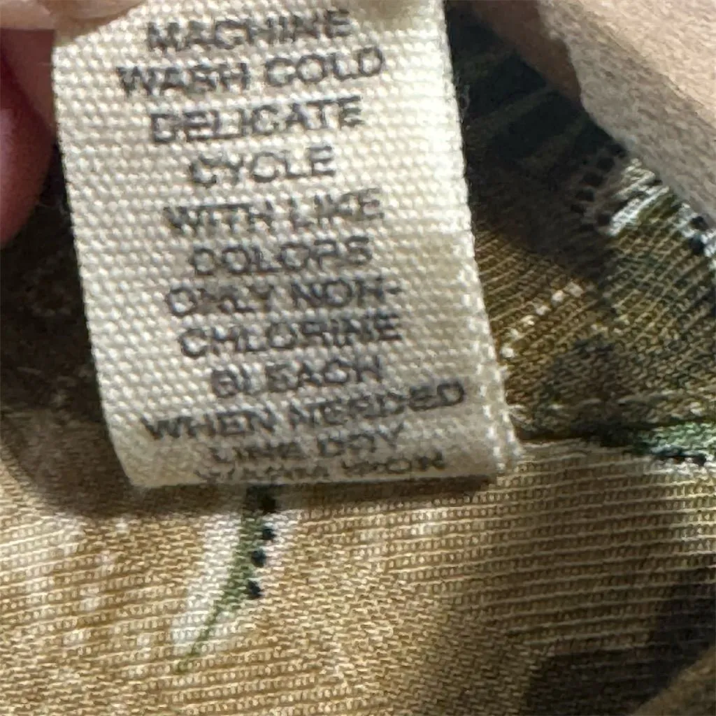 Marsh Landing Rayon Hawaiian Shirt Small Blue Green Floral Tropical Button Up - Image 9