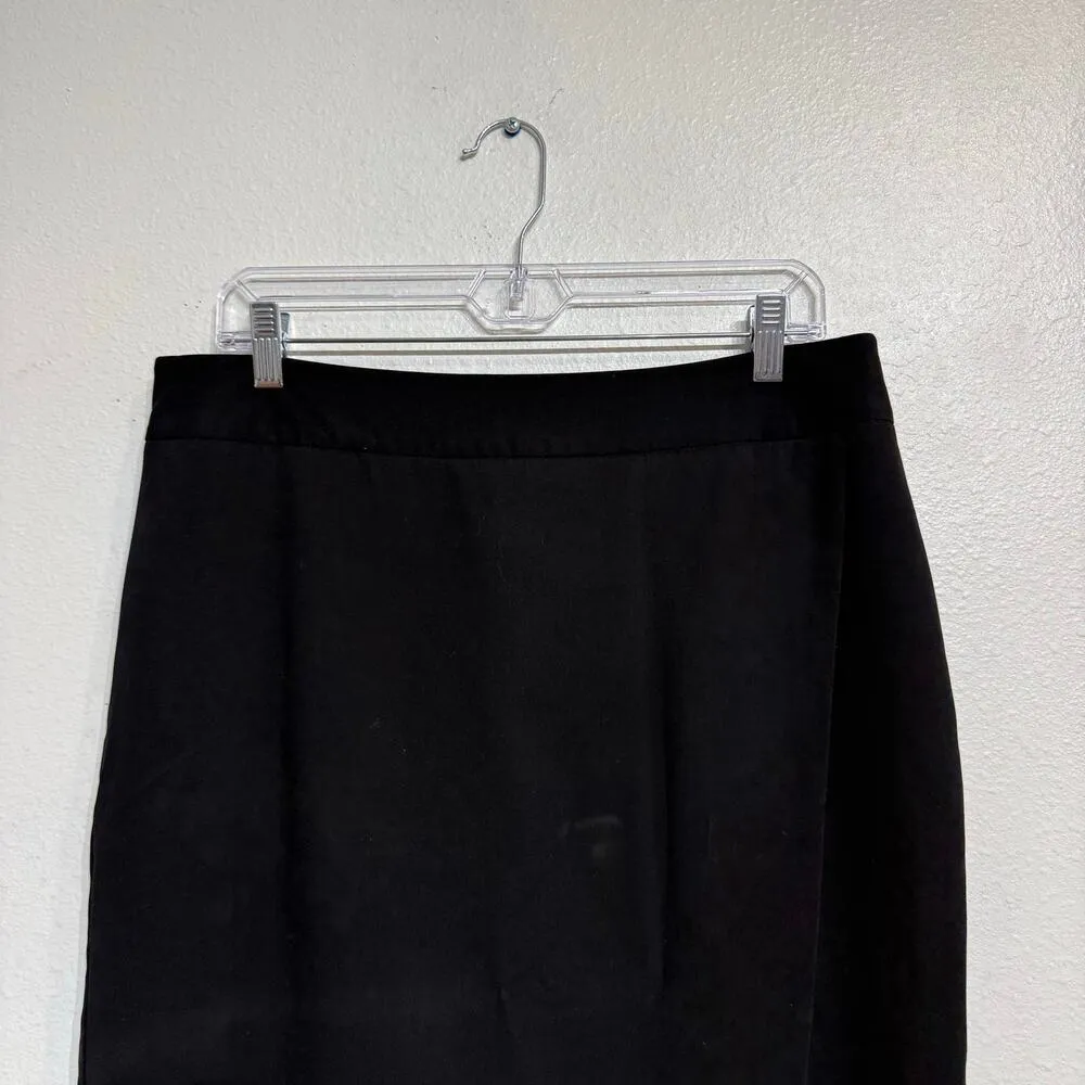 Liz Claiborne Black Midi Pencil Skirt Sz 12 - Image 2
