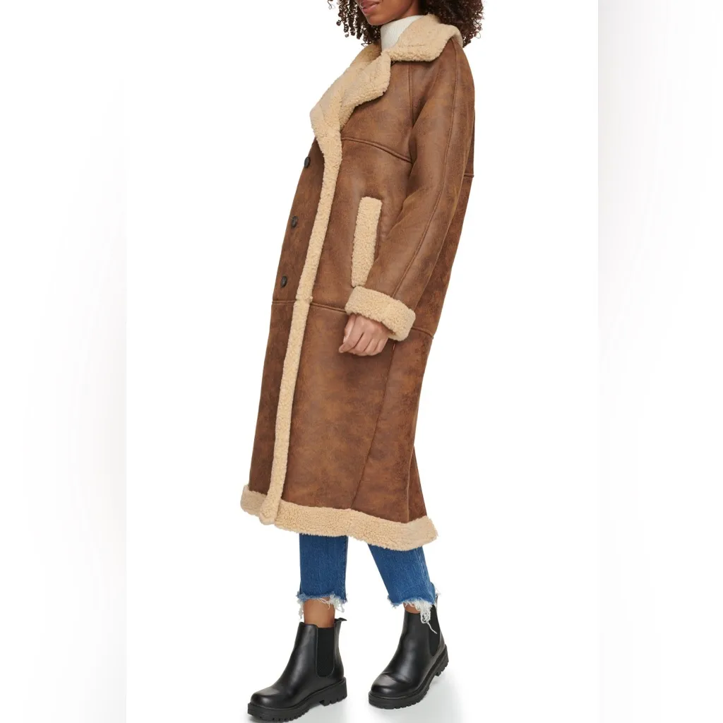 Levi's  Brown Teddy Jacket with Cream Accents - Image 7