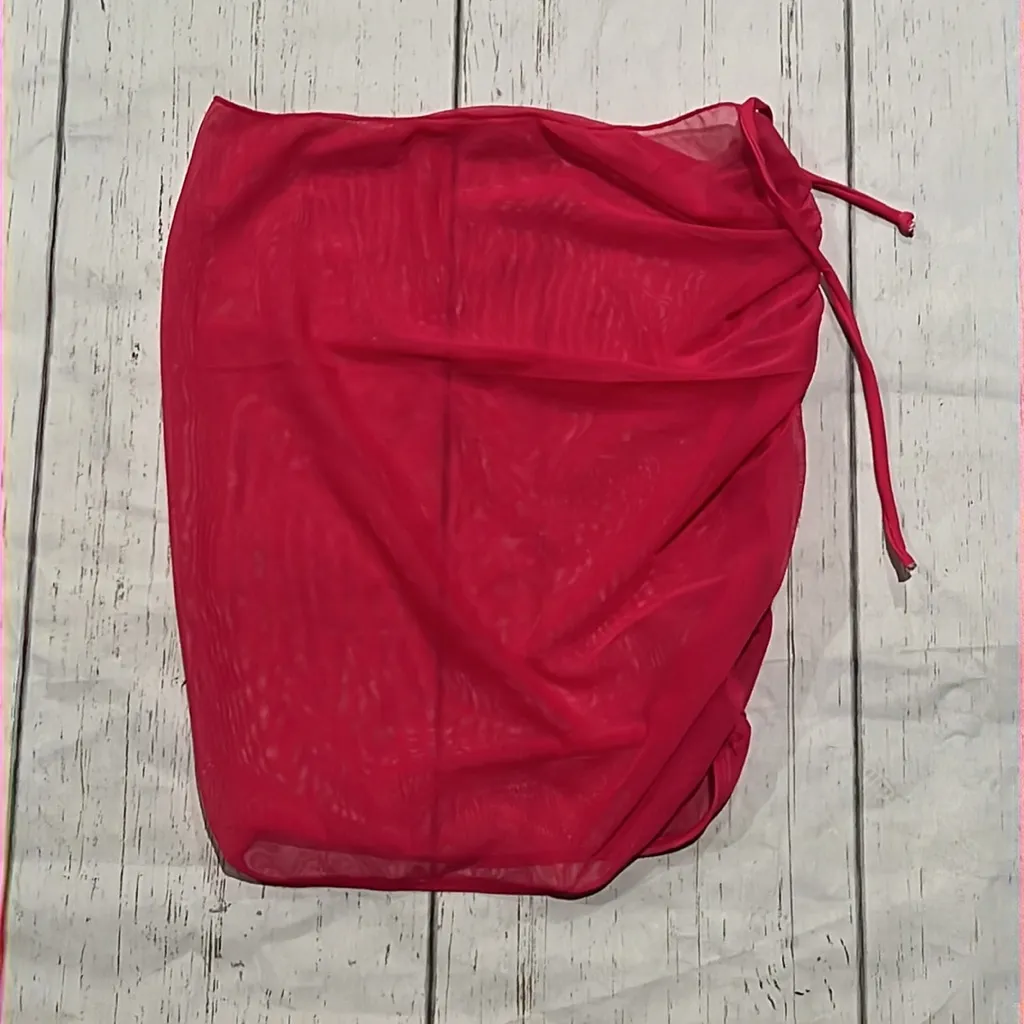 Pink swimsuit coverup skirt - Image 3