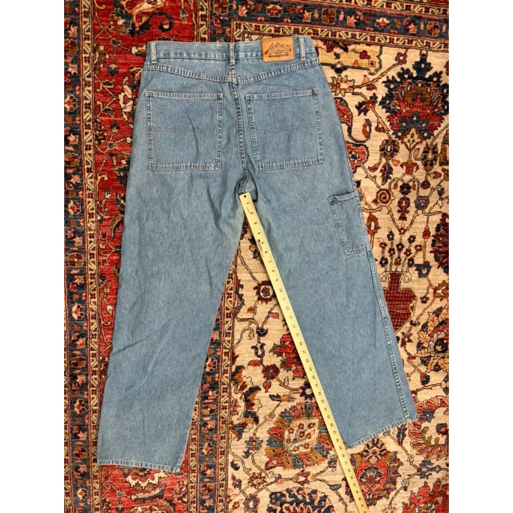 Avirex Vintage Double Knee Jeans Workwear Denim Made Hong Kong Size 9/10 Blue - Image 7