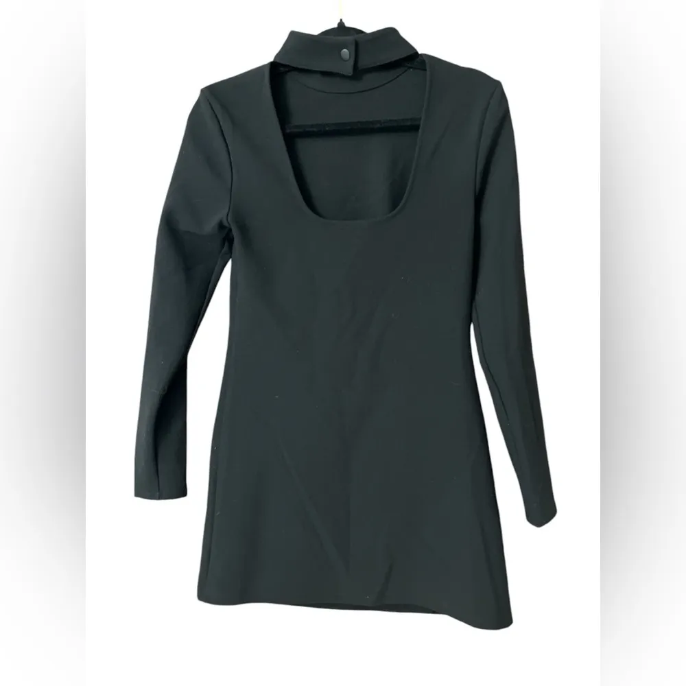 Future collective long sleeve black mini dress Size XS - Image 4