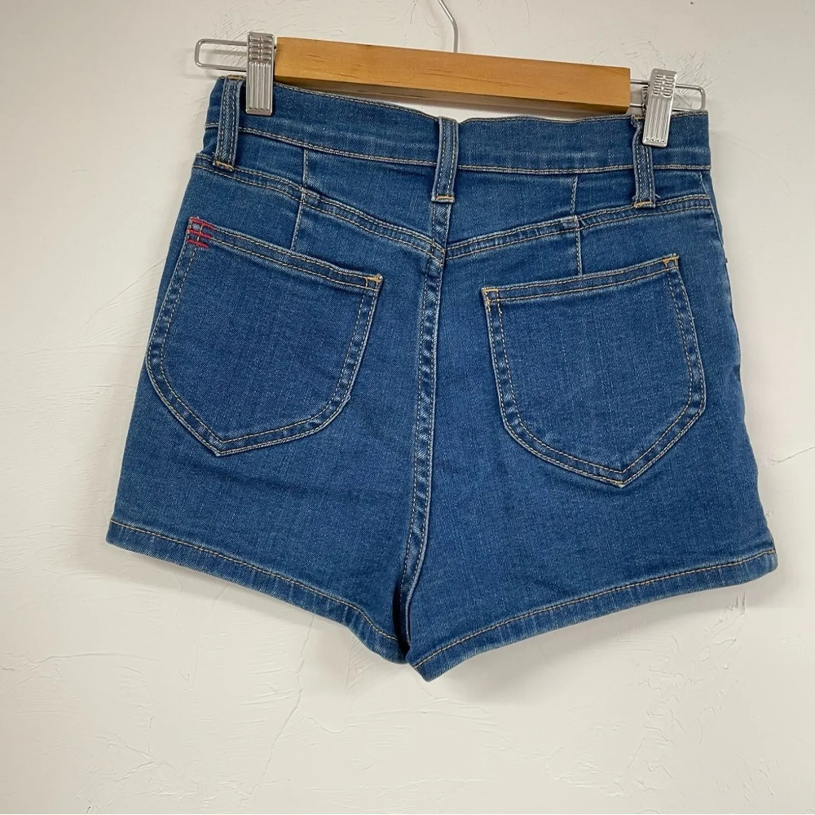 BDG Urban Outfitters Pinup Super High Rise Denim Jean Shorts Womens 26 Blue - Image 5