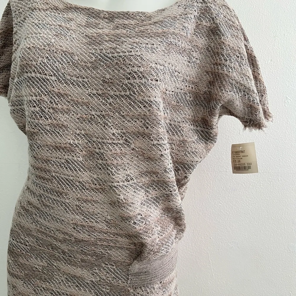 AF Vandevorst CASHMERE WOOL Dress linen LARGE Reversible beige NWT Tan - Image 8