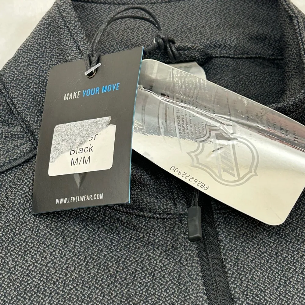 Levelwear Anaheim Ducks NHL Black Pacer Team Script Half Zip Jacket Womens M Size M - Image 5