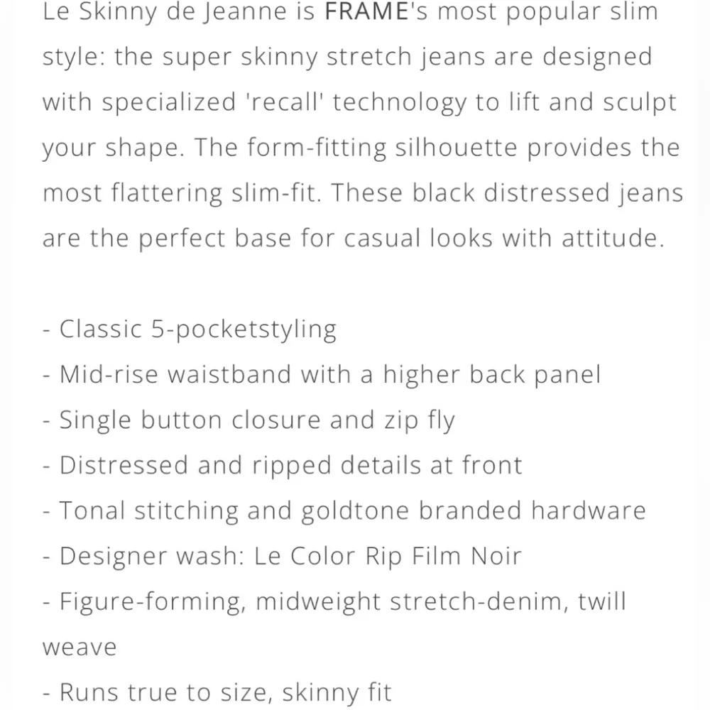 Frame | Women’s Le‎ Skinny De Jeanne Ripped Jeans - Black 25 - Image 5
