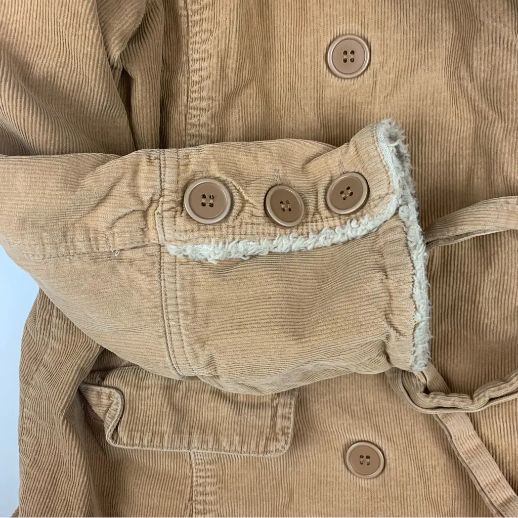 vintage seventy 7 women's 3x corduroy jacket tan faux fur y2k brown penny - Image 8