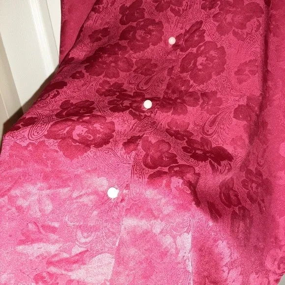 Vintage Victoria's Secret Gold Label Hot Pink Camisole Pajama Sleep Shirt  M/L - Image 11