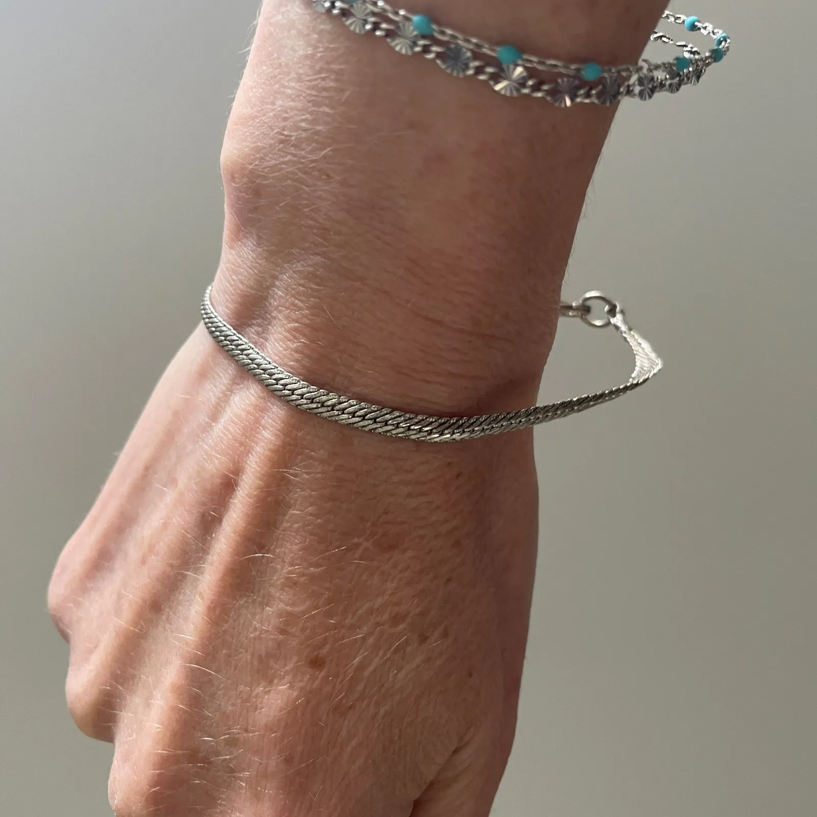 Sterling Silver Snake Chain Bracelet Thin Elegant Unisex Jewelry Minimalist Y2K - Image 5