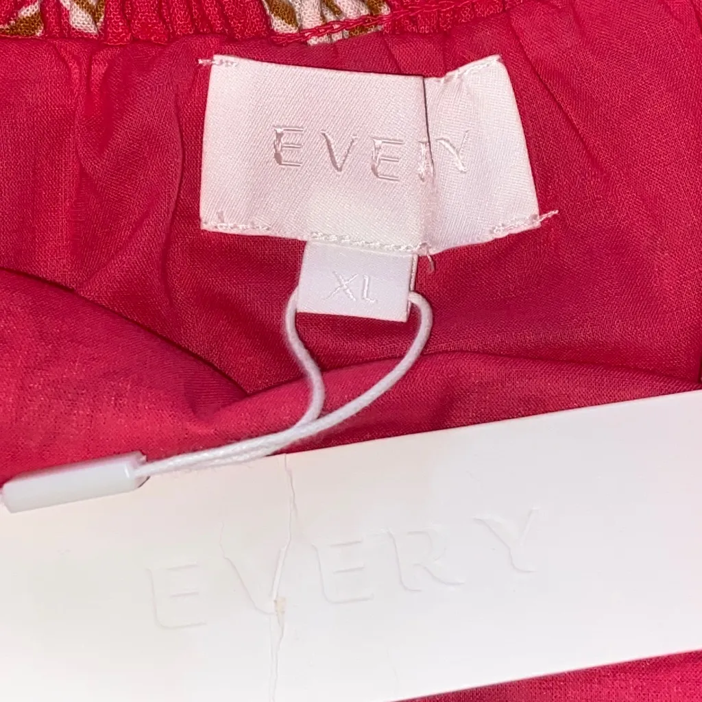 EVERY PINK CREAM FLORAL Sleeveless Top NWT 100% Cotton Size XL - Image 3