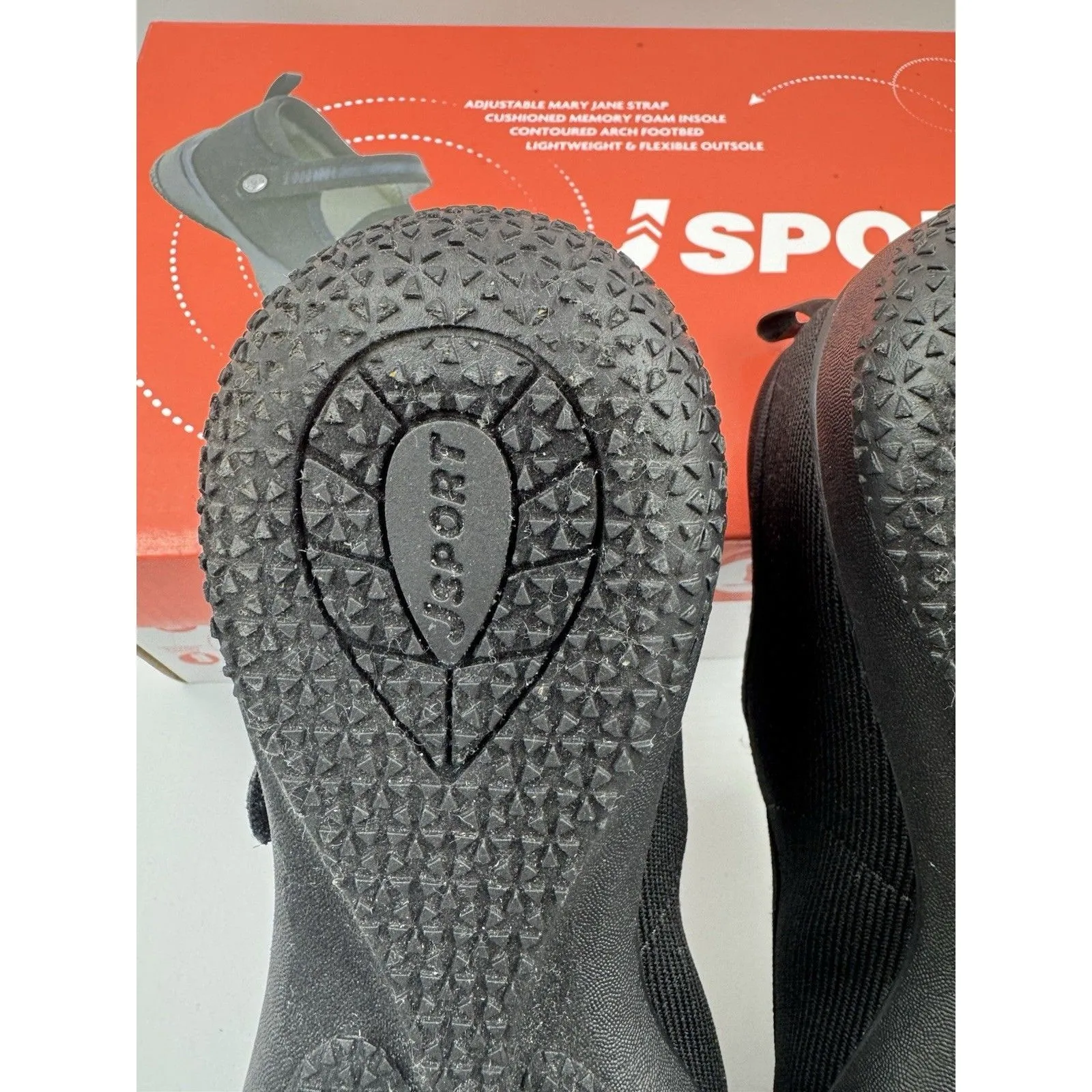 Jsport Womens Shoes Black Mary Jane Memory Foam Contoured Arch Lightweight 7.5 - Image 14