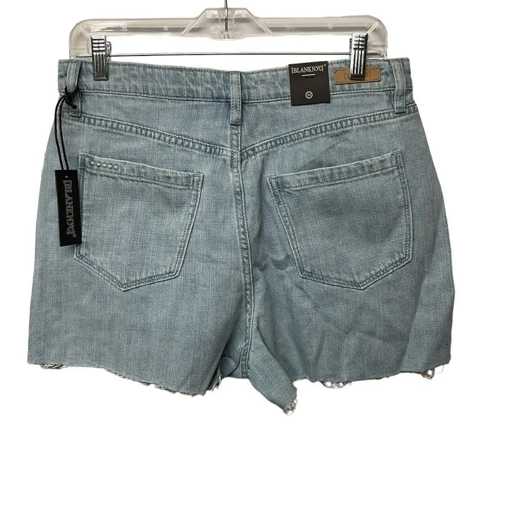 Blank NYC Women's Cut Out Pockets High Waist Raw Hem Denim Shorts Size 30‎ - Image 4