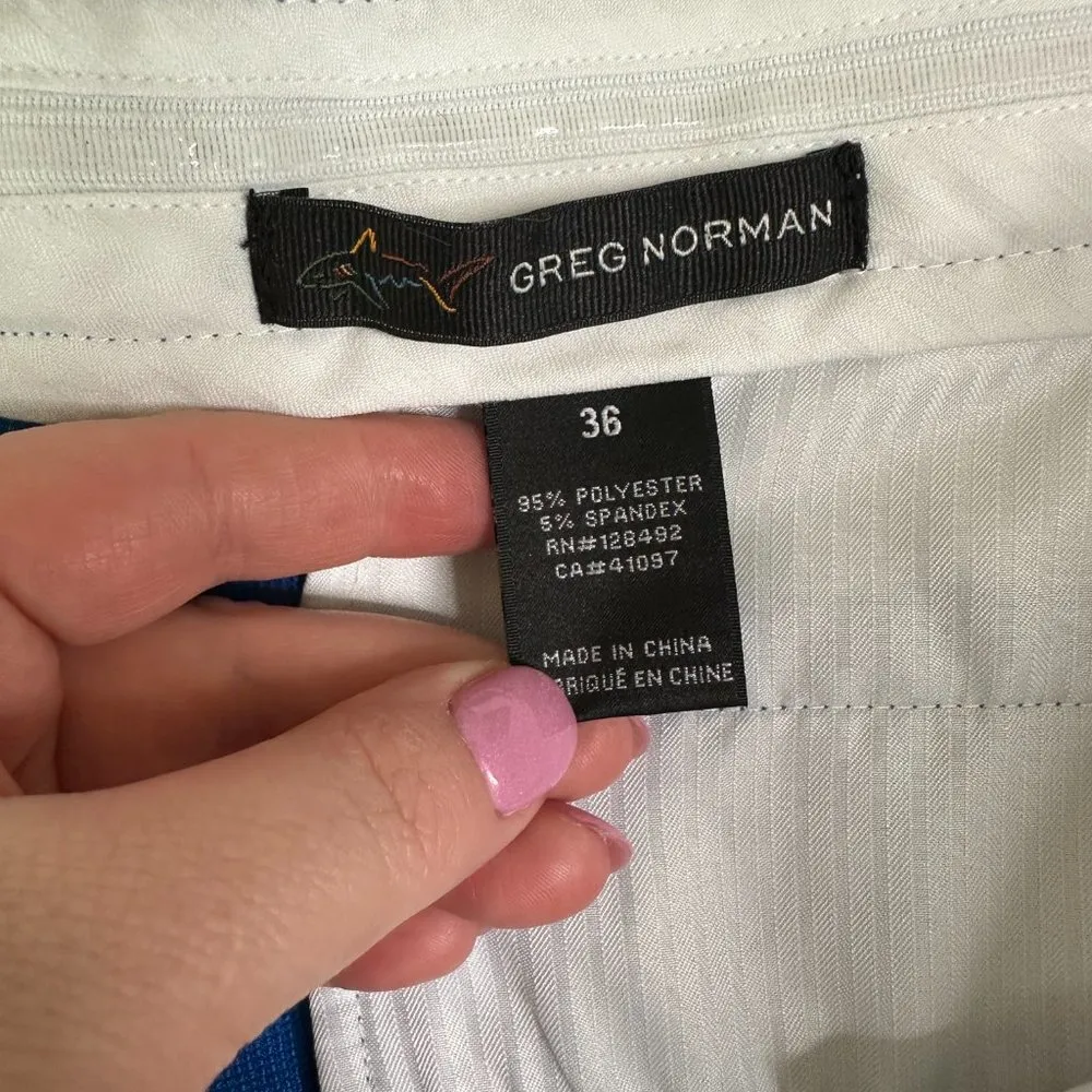 Greg Norman Blue Flat Front Shorts Men's 36 - Image 3