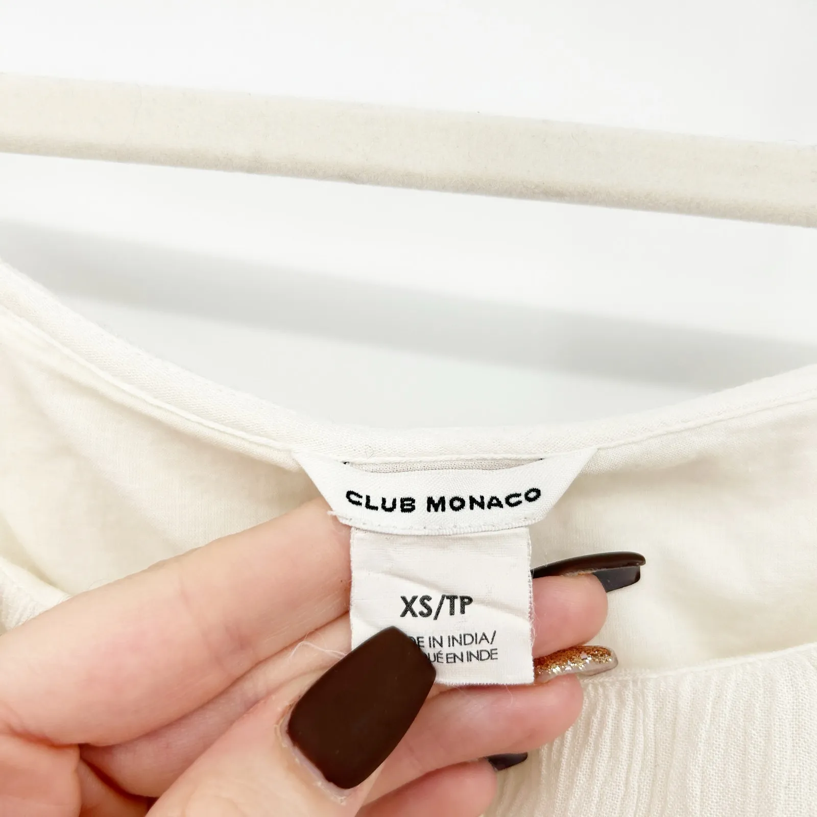 Club Monaco Womens Boho Beachy Floral Embroidered Fredelin Midi Dress XS White - Image 9