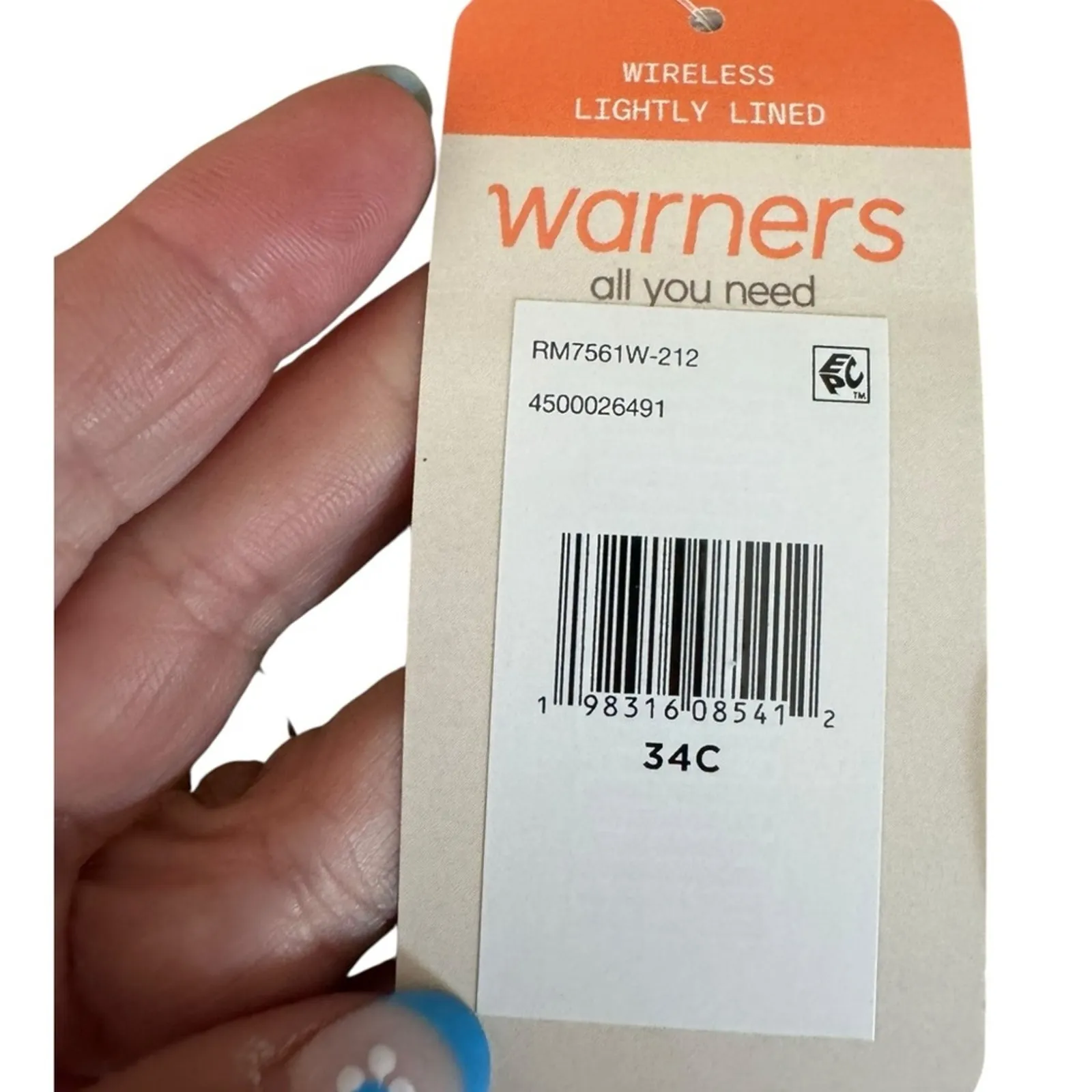 Warner's BLISSFUL BENEFITS underarm smoothing Comfort T shirt Bra NEW Size 34C Tan - Image 4