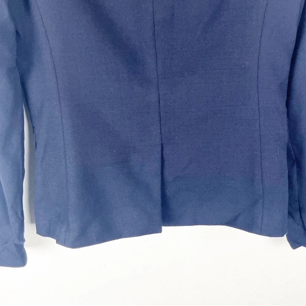 J. CREW Schoolboy Navy Wool Blend Long Sleeves Lined Two Button Closure Blazer 2 - Image 6