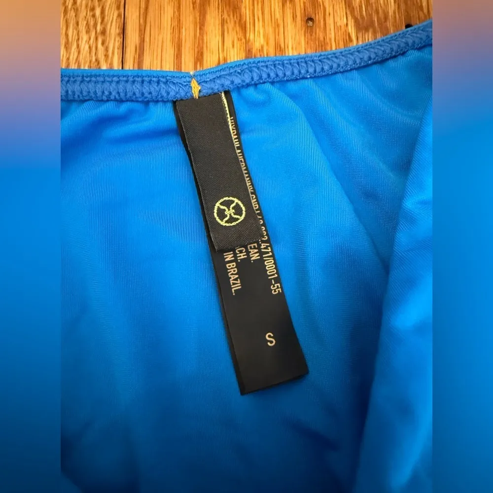 Vix Swimwear by Paula Hermanny Blue Cheeky Bikini Bottoms Size Small - Image 4