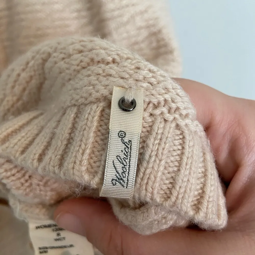 WOOLRICH Oatmeal Wool Blend Chunky Knit Sweater - Image 3