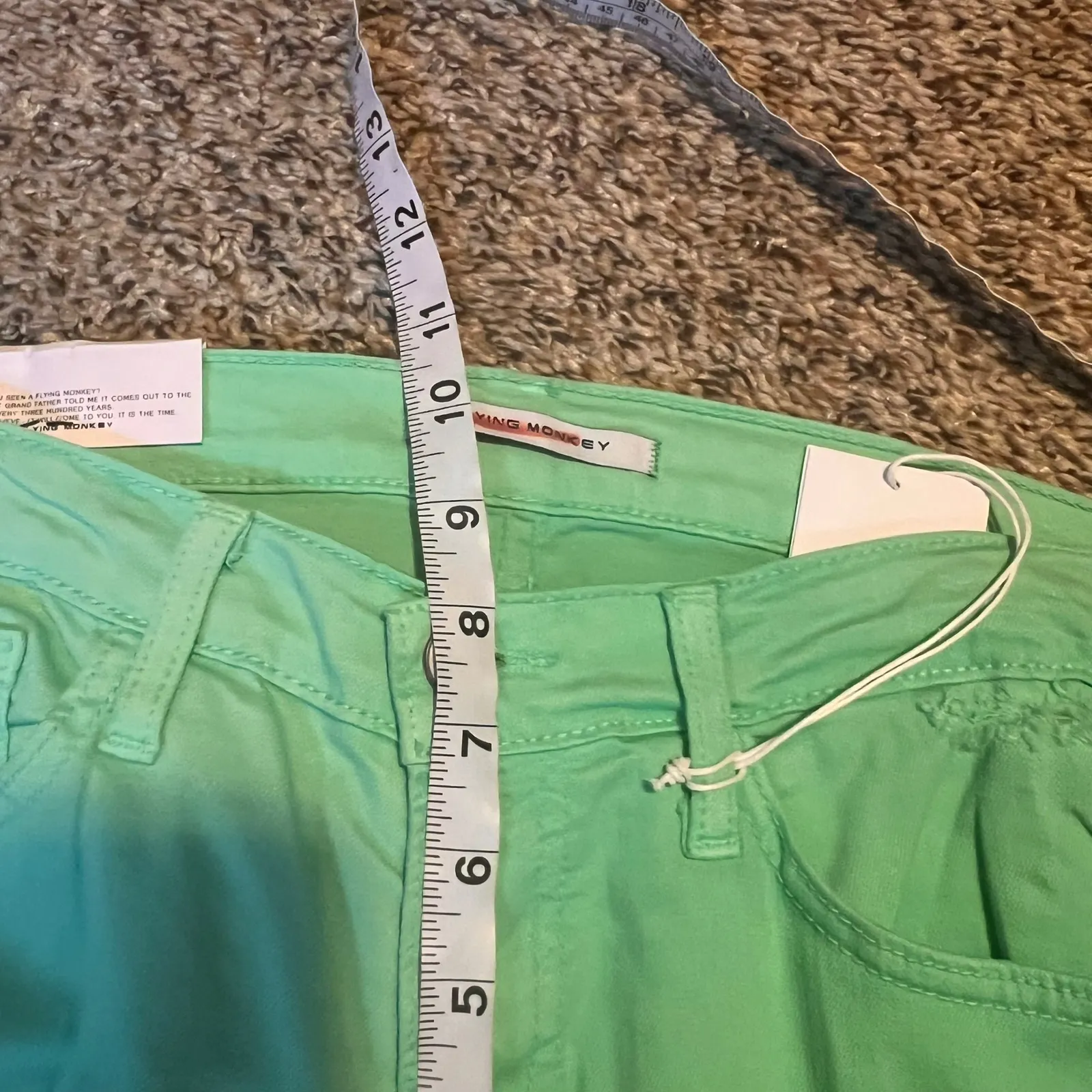 Flying Monkey Women Jeans Mint Green Distressed Skinny‎ Size 29 - Image 5