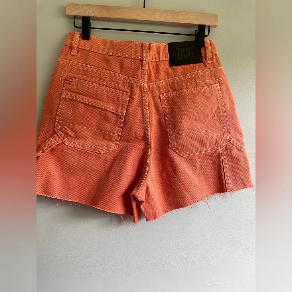 BDG  Orange Cargo Denim Shorts - Image 4