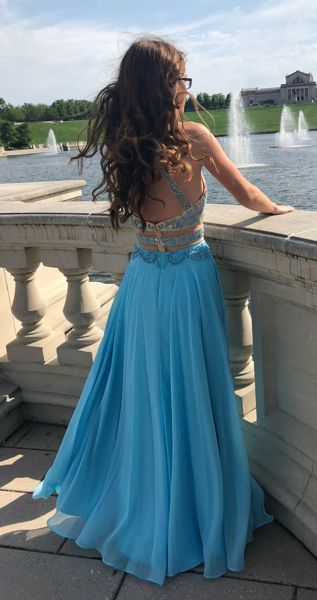 Tiffany Blue Prom Dress - Image 5