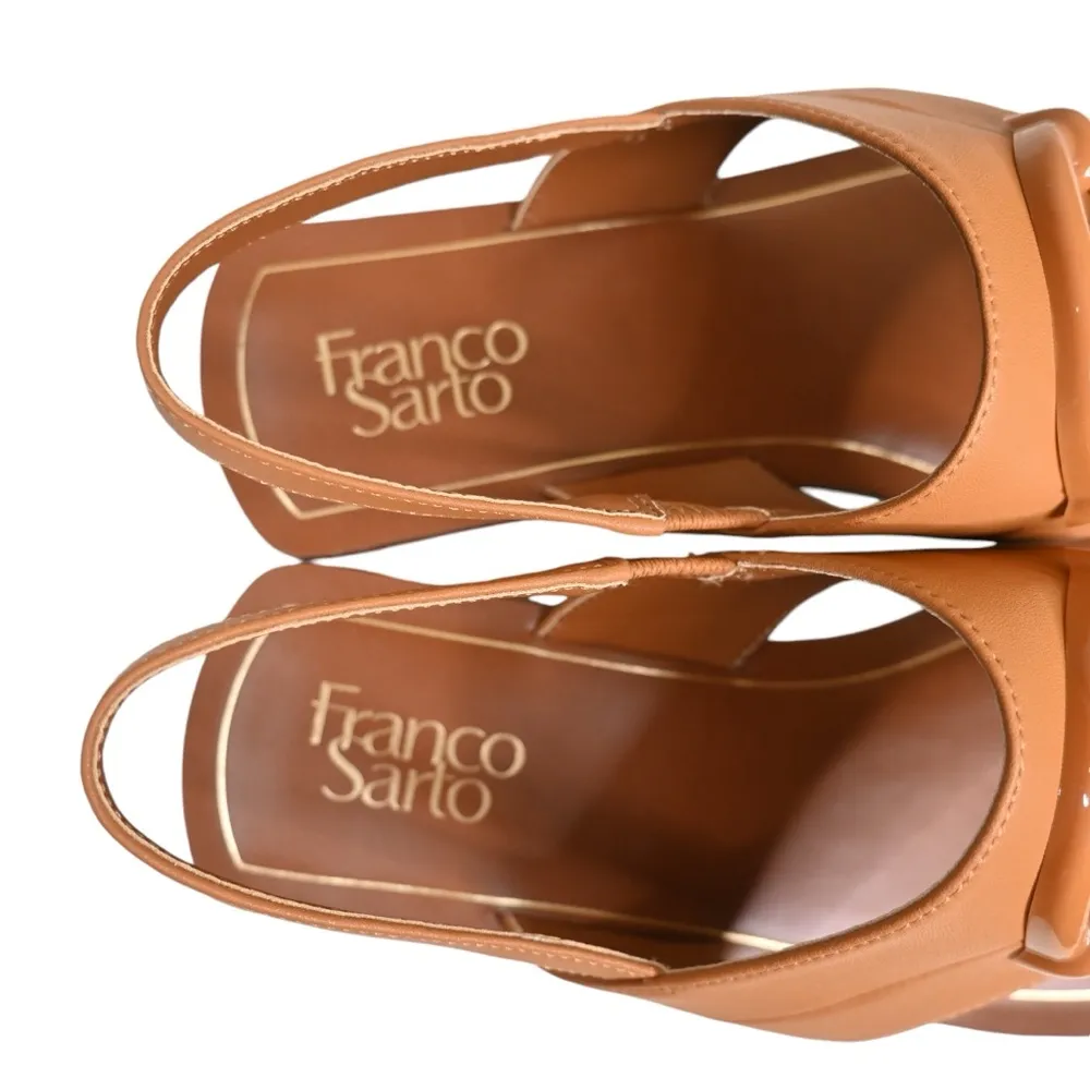 Franco Sarto Womens 9 Emmie Slingback Sandal in Tan NEW - Image 7