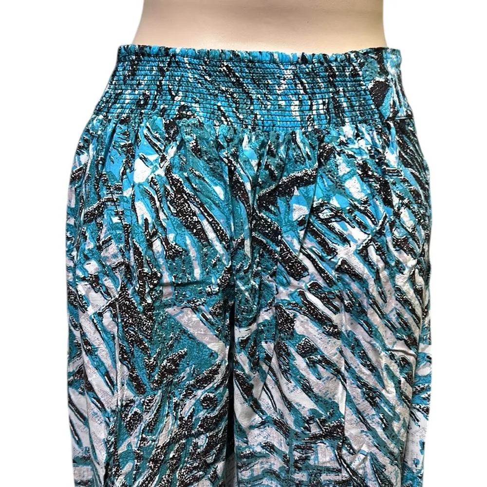 Zozo Midi Maxi Asymmetrical Handkercheif Hem Pull On Pocket Skirt Womens Medium Blue - Image 5