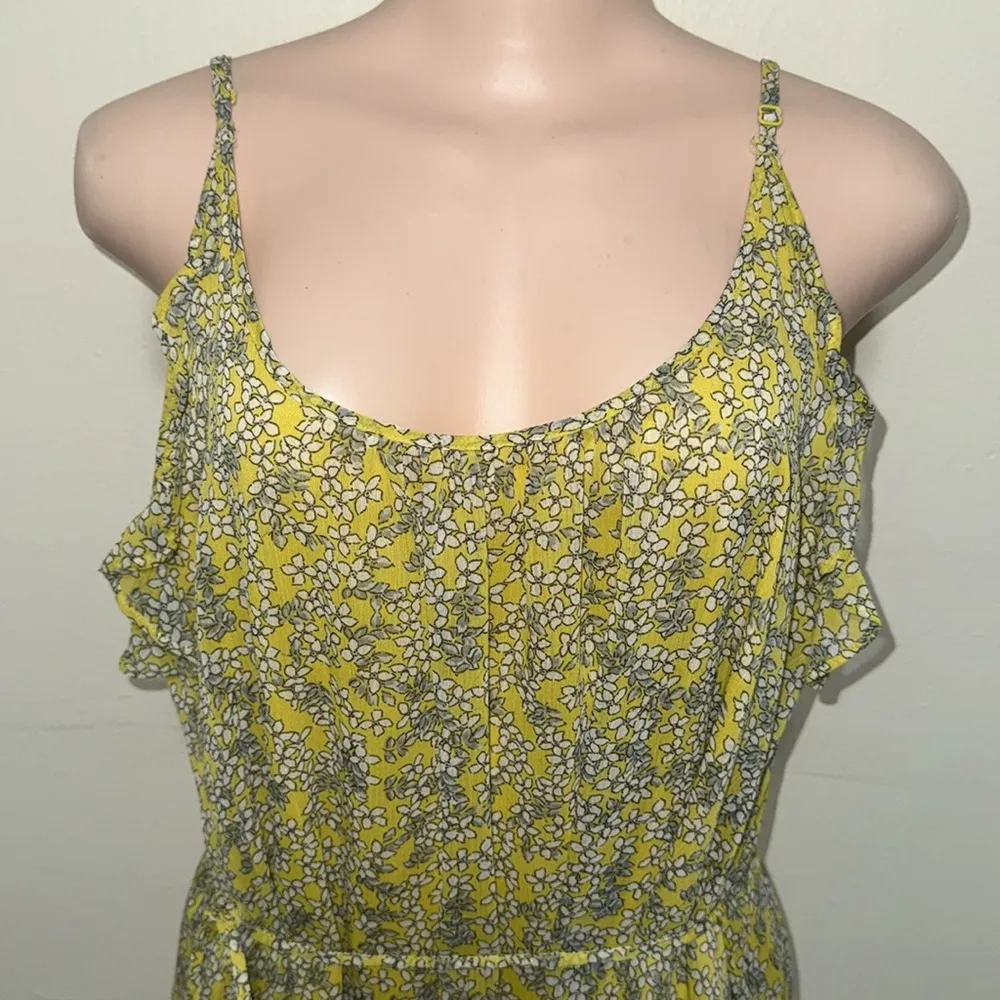 Who What Wear NWT Yellow floral Maxi Dress Women plus Size XXL waist tie - Image 2