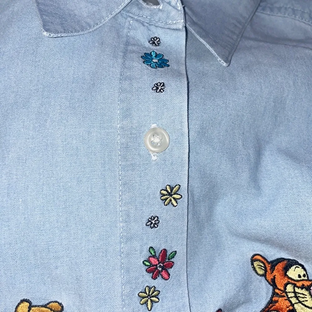 Vintage Winnie the Pooh Chambray long sleeve button down shirt - Image 5
