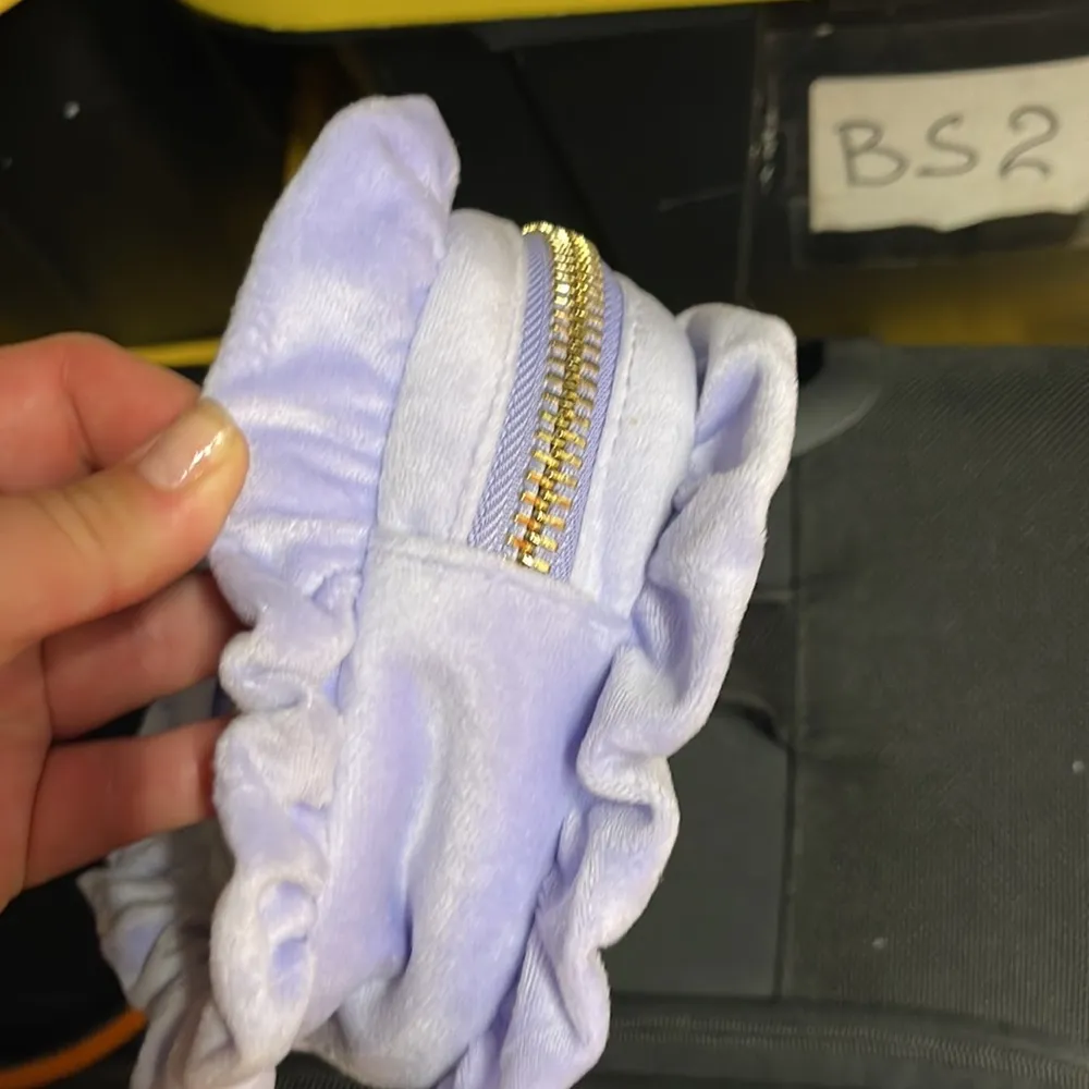 Stoney Clover Lane Galaxy Embroidered Velvet Ruffle Small Glam Pouch NWOT - Image 5