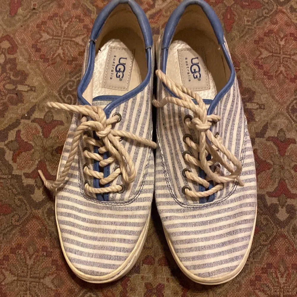 UGG Australia Shoes Womens 8 Eyan Stripe Casual Low Sneakers 1007570 Blue - Image 3