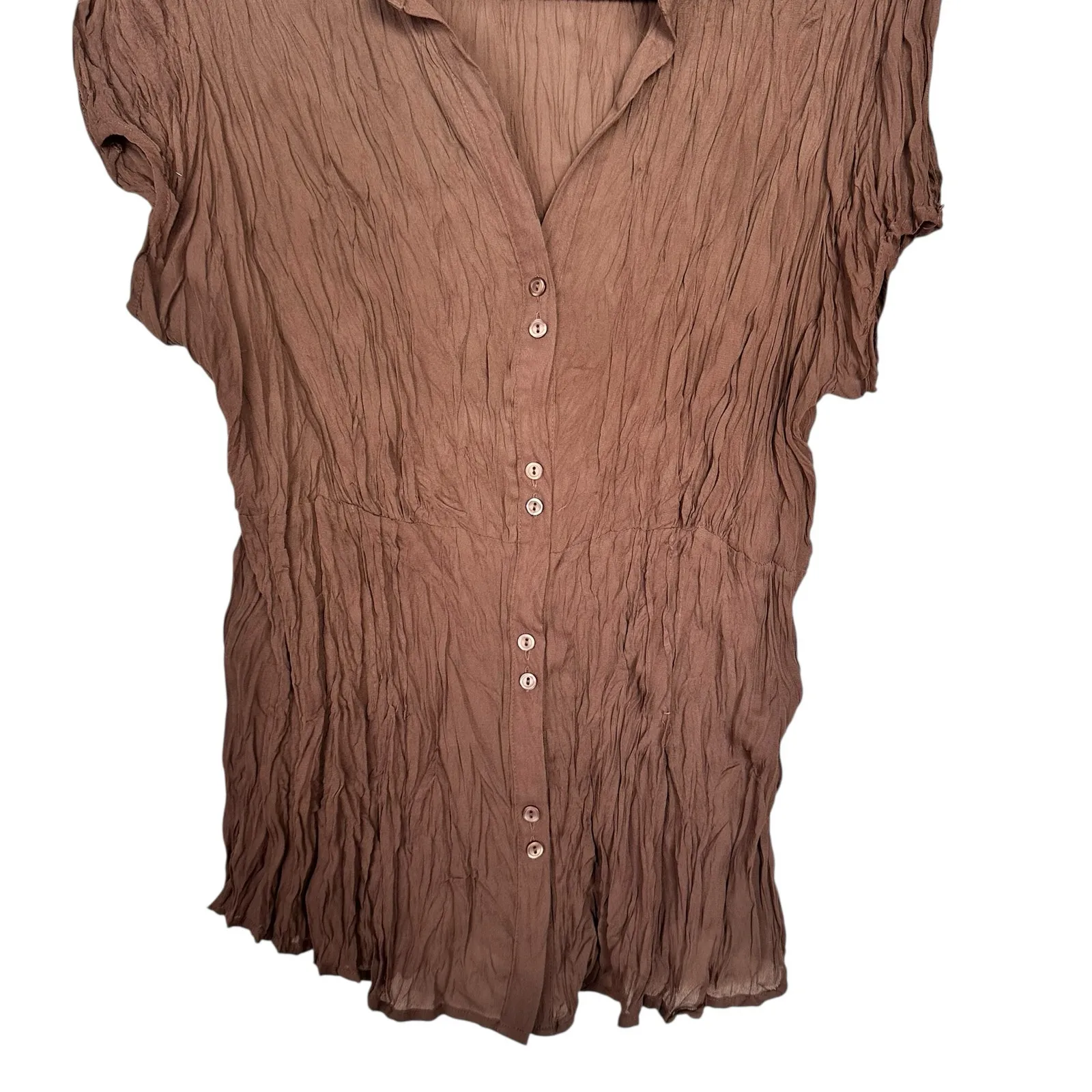 Allison Taylor Y2K 2000's Set of 2 Going Out Ruffle Tops Leopard Print Brown XL - Image 12