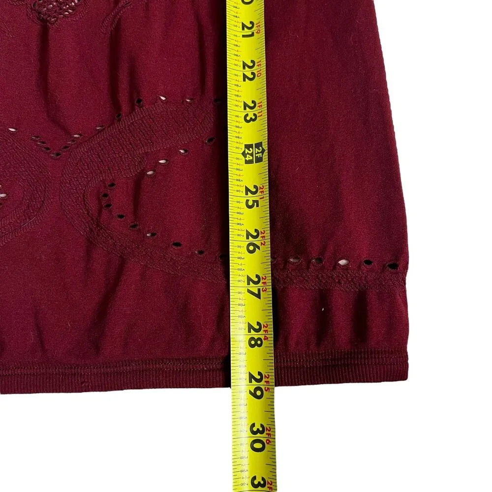 Free People Maroon Mini Cut Out Bodycon Dress Women Size M/L | 57-18 - Image 5