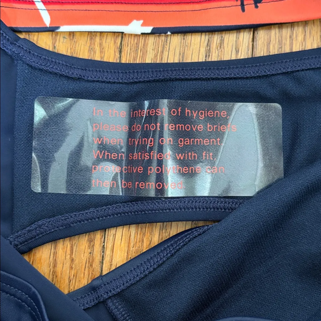 Amoena Capri Tankini Top High Waisted Bottom Blue size 8 cup B NWT Mastectomy - Image 5