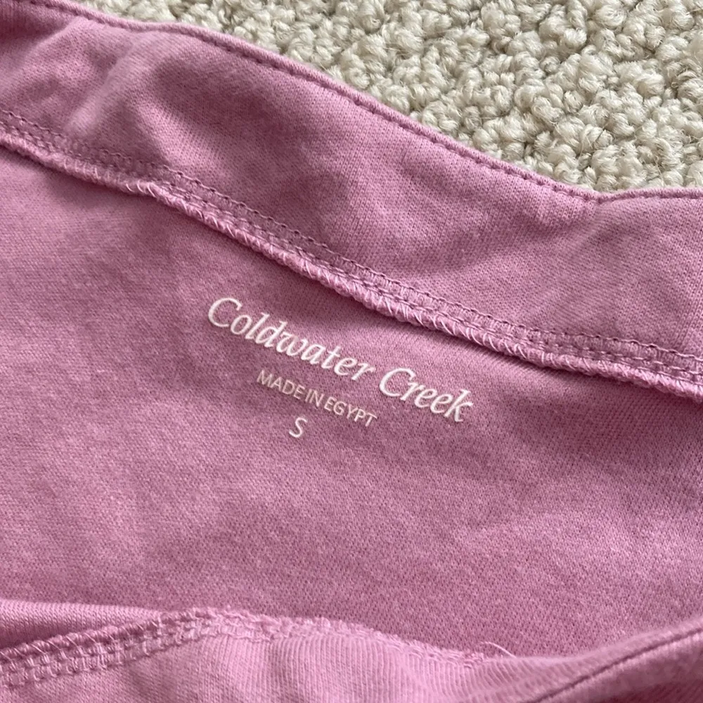 Coldwater Creek Egyptian Cotton Pink 3 Quarter Length Sleeve Shirt Size Small - Image 2