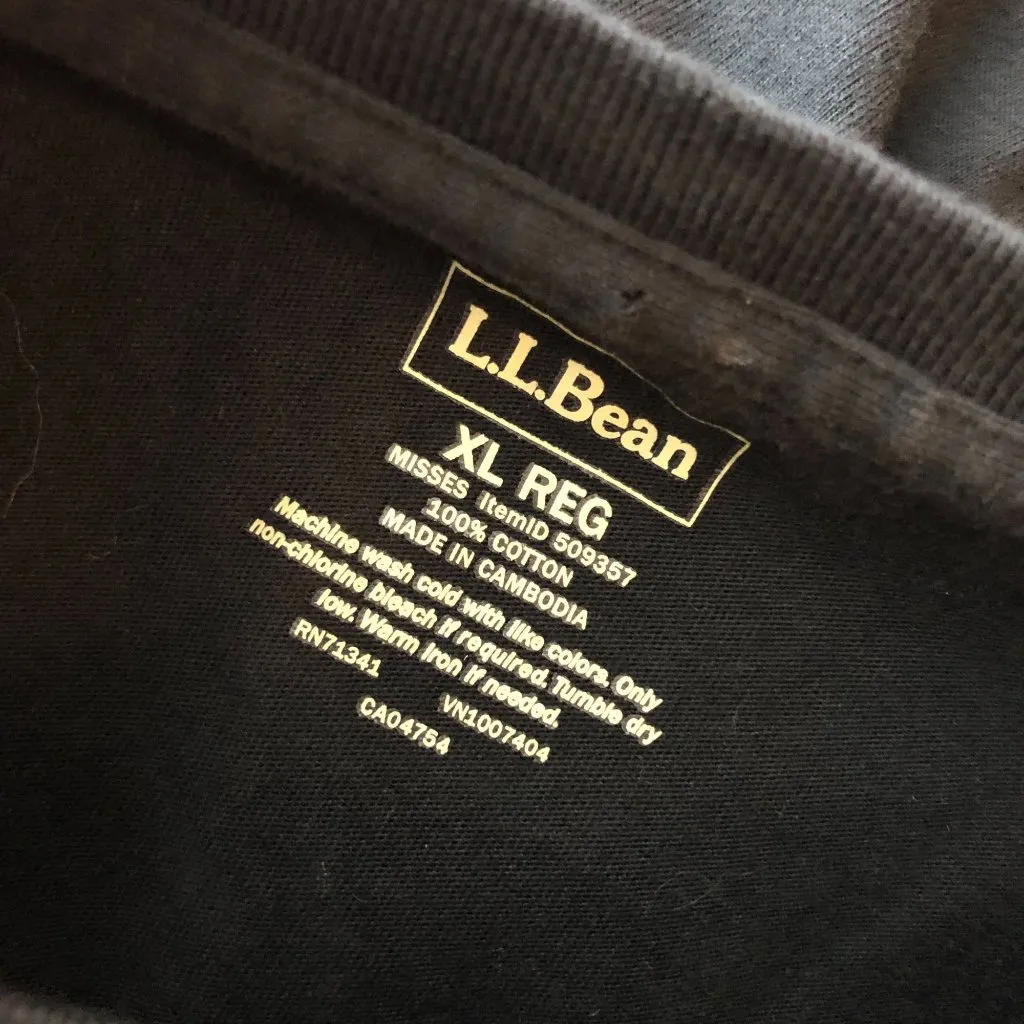 LL Bean Womens Top Teach the Change you want to See in the World Cotton Black XL - Image 3