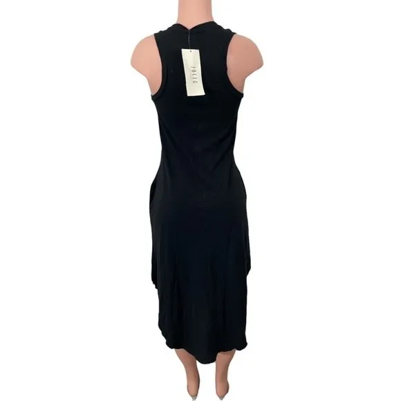 NWT Jolie Sleeveless Raw‎ Edge Tank Midi Dress Size SMALL Black - Image 2