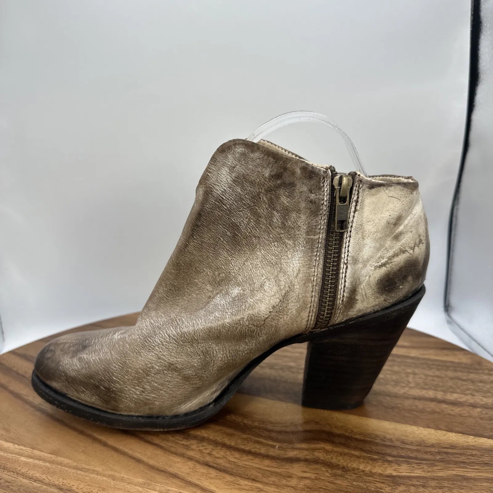 Freebird by Steven Detroit Ankle Boots‎ Bootie Distressed Brown Boho Women's 10 - Image 6