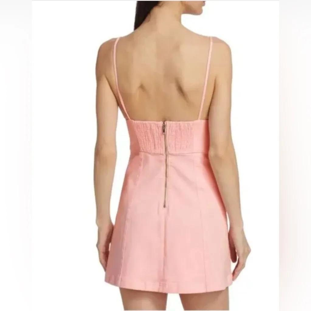 Alice + Olivia Carli Denim Empire Mini Dress - Image 2