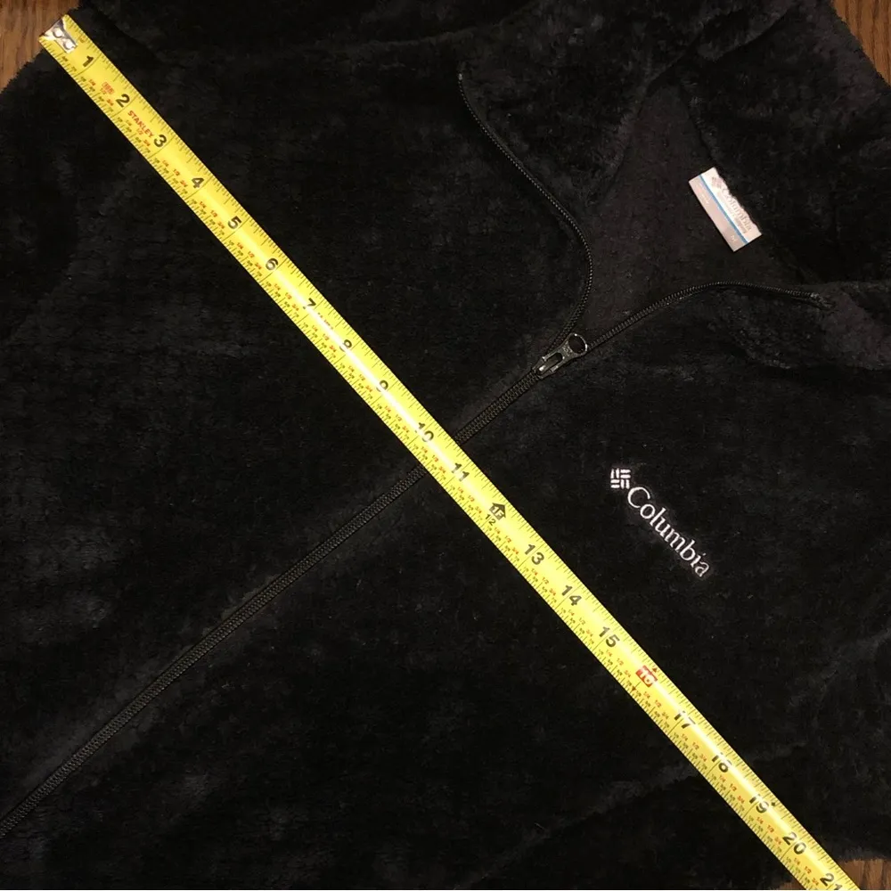 COLUMBIA Women’s Plush Black Full Zipper Cozy Fleece Zip Hand Pockets Sz MD - Image 11